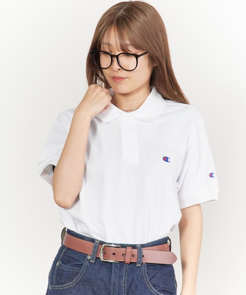 Champion(チャンピオン)の「Champion/チャンピオン ロゴワッペン ベーシック フィッシャーテール 半袖ポロシャツ 2026年 夏 夏服(ポロシャツ・メンズ・ホワイト/ブラック/ネイビー/グレー・M/L/XL)」の14枚目の写真