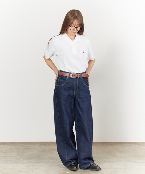 Champion(チャンピオン)の「Champion/チャンピオン ロゴワッペン ベーシック フィッシャーテール 半袖ポロシャツ 2026年 夏 夏服(ポロシャツ・メンズ・ホワイト/ブラック/ネイビー/グレー・M/L/XL)」の17枚目の写真