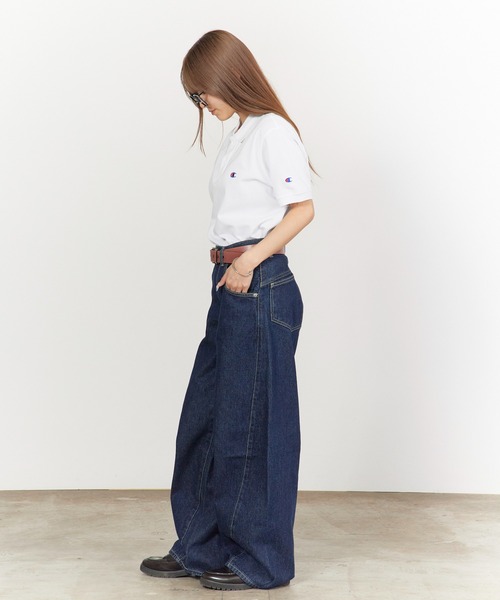 Champion(チャンピオン)の「Champion/チャンピオン ロゴワッペン ベーシック フィッシャーテール 半袖ポロシャツ 2026年 夏 夏服(ポロシャツ・メンズ・ホワイト/ブラック/ネイビー/グレー・M/L/XL)」の20枚目の写真