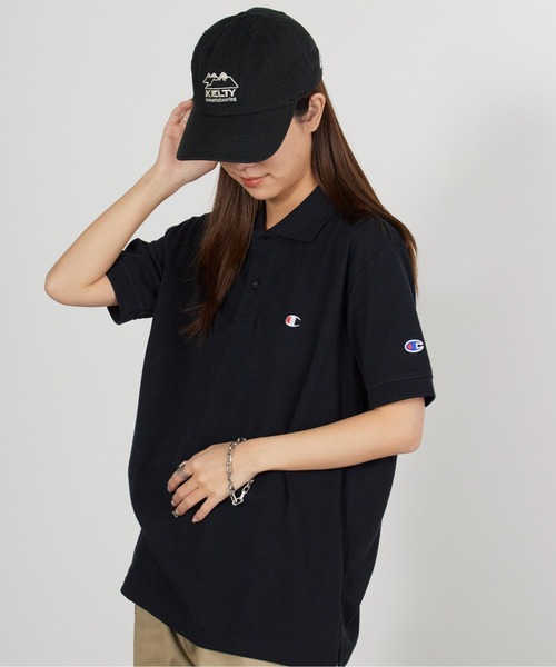 Champion(チャンピオン)の「Champion/チャンピオン ロゴワッペン ベーシック フィッシャーテール 半袖ポロシャツ 2026年 夏 夏服(ポロシャツ・メンズ・ホワイト/ブラック/ネイビー/グレー・M/L/XL)」の22枚目の写真