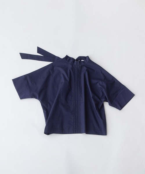 nop de nod(ノップドゥノッド)の「USコットン後ろボーカラー布帛Tシャツ(Tシャツ/カットソー・レディース・ブラック/ネイビー/オフホワイト/レッド・3)」の18枚目の写真