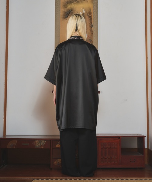 狐独（コドク）の「オーバーロングチャイナシャツ（シャツ/ブラウス・メンズ・オフホワイト/ブラック・LARGE/MEDIUM）」の15枚目の写真