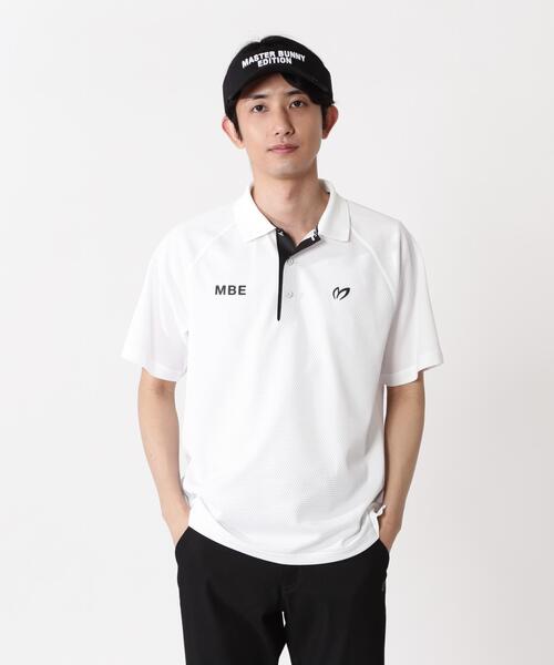 MASTER BUNNY EDITION（マスターバニーエディション）の「【MASTER BUNNY EDITION】格子ジャガード半袖ポロシャツ（ポロシャツ・メンズ・ホワイト・MEDIUM）」の2枚目の写真