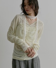 Aunt Marie's（アントマリーズ）の「シャーリングシアートップス（Tシャツ/カットソー）」