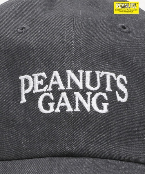 Right-on（ライトオン）の「PEANUTS(ピーナッツ)【ＰＥＡＮＵＴＳ】ロゴ刺繍キャップ（キャップ・メンズ・ブラック・フリー）」の6枚目の写真