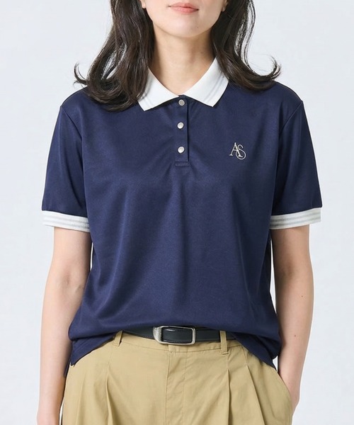 a.v.v(アーヴェヴェ)の「【UV対策 吸水速乾】<a.v.v sport>かのこ素材ポロシャツ(ポロシャツ・レディース・サックスブルー/ネイビー・X-LARGE/LARGE/MEDIUM)」の17枚目の写真