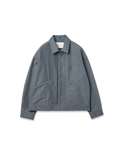 CULLNI(クルニ)の「Front Pleated Zip Up Blouson(ブルゾン・メンズ・ブラック/ブルー・1/2)」の2枚目の写真