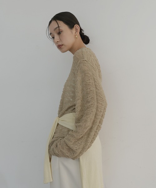 hellam(へラム)の「透かし編みプルオーバーニット(ニット/セーター・レディース・ミント/ベージュ/ブラック/アイボリー・FREE)」の13枚目の写真
