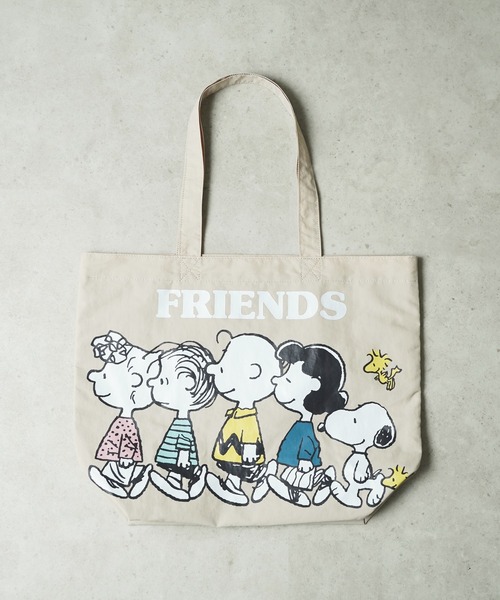 PEANUTS(ピーナッツ)の「"09"≪PEANUTS≫1ポケット ナイロン プリント トートバッグ(トートバッグ・レディース・ライラック/ベージュ/グレー・ONE SIZE)」の12枚目の写真