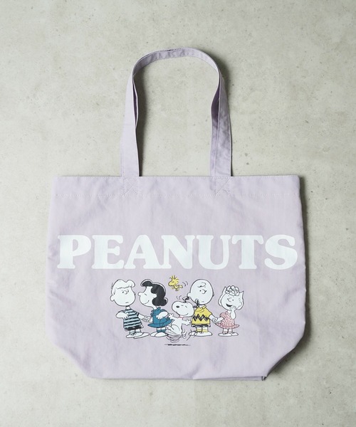 PEANUTS(ピーナッツ)の「"09"≪PEANUTS≫1ポケット ナイロン プリント トートバッグ(トートバッグ・レディース・ライラック/ベージュ/グレー・ONE SIZE)」の14枚目の写真