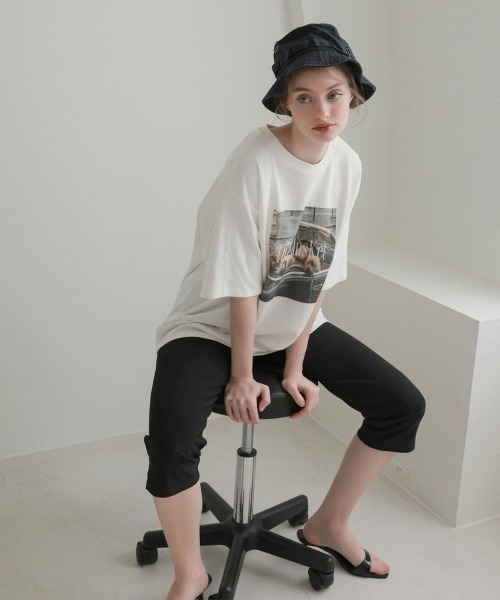 DONOBAN（ドノバン）の「レトロドッグフォトTee（Tシャツ/カットソー・レディース・ブラウン/ホワイト・ONE SIZE）」の7枚目の写真