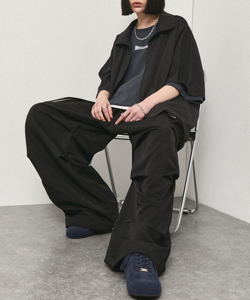 Alfred Alex(アルフレッドアレックス)の「【Alfred Alex】Oversized Zip-Up Track Jacket / サイドライン オーバーサイズ トラックジャケット【セットアップ対応】(ジャージ・メンズ・スミクロ/スモークグレー/グレー・M/L)」の7枚目の写真