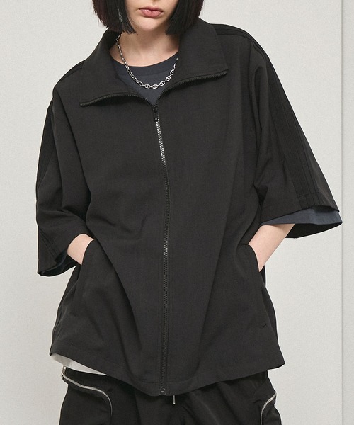 Alfred Alex(アルフレッドアレックス)の「【Alfred Alex】Oversized Zip-Up Track Jacket / サイドライン オーバーサイズ トラックジャケット【セットアップ対応】(ジャージ・メンズ・スミクロ/スモークグレー/グレー・M/L)」の8枚目の写真