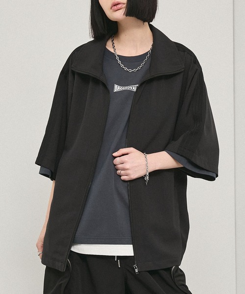 Alfred Alex(アルフレッドアレックス)の「【Alfred Alex】Oversized Zip-Up Track Jacket / サイドライン オーバーサイズ トラックジャケット【セットアップ対応】(ジャージ・メンズ・スミクロ/スモークグレー/グレー・M/L)」の9枚目の写真