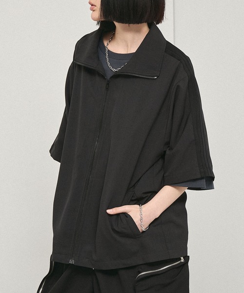 Alfred Alex(アルフレッドアレックス)の「【Alfred Alex】Oversized Zip-Up Track Jacket / サイドライン オーバーサイズ トラックジャケット【セットアップ対応】(ジャージ・メンズ・スミクロ/スモークグレー/グレー・M/L)」の10枚目の写真