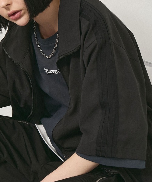 Alfred Alex(アルフレッドアレックス)の「【Alfred Alex】Oversized Zip-Up Track Jacket / サイドライン オーバーサイズ トラックジャケット【セットアップ対応】(ジャージ・メンズ・スミクロ/スモークグレー/グレー・M/L)」の12枚目の写真