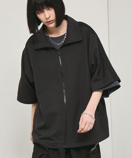 Alfred Alex(アルフレッドアレックス)の「【Alfred Alex】Oversized Zip-Up Track Jacket / サイドライン オーバーサイズ トラックジャケット【セットアップ対応】(ジャージ・メンズ・スミクロ/スモークグレー/グレー・M/L)」の13枚目の写真
