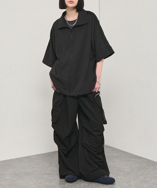 Alfred Alex(アルフレッドアレックス)の「【Alfred Alex】Oversized Zip-Up Track Jacket / サイドライン オーバーサイズ トラックジャケット【セットアップ対応】(ジャージ・メンズ・スミクロ/スモークグレー/グレー・M/L)」の15枚目の写真