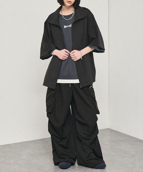 Alfred Alex(アルフレッドアレックス)の「【Alfred Alex】Oversized Zip-Up Track Jacket / サイドライン オーバーサイズ トラックジャケット【セットアップ対応】(ジャージ・メンズ・スミクロ/スモークグレー/グレー・M/L)」の16枚目の写真