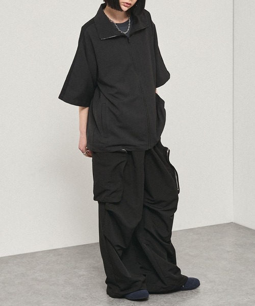 Alfred Alex(アルフレッドアレックス)の「【Alfred Alex】Oversized Zip-Up Track Jacket / サイドライン オーバーサイズ トラックジャケット【セットアップ対応】(ジャージ・メンズ・スミクロ/スモークグレー/グレー・M/L)」の17枚目の写真