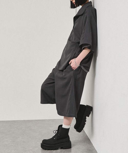 Alfred Alex(アルフレッドアレックス)の「【Alfred Alex】Oversized Zip-Up Track Jacket / サイドライン オーバーサイズ トラックジャケット【セットアップ対応】(ジャージ・メンズ・スミクロ/スモークグレー/グレー・M/L)」の22枚目の写真