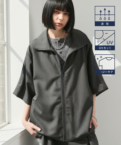 Alfred Alex】Oversized Zip-Up Track Jacket / サイドライン オーバー
