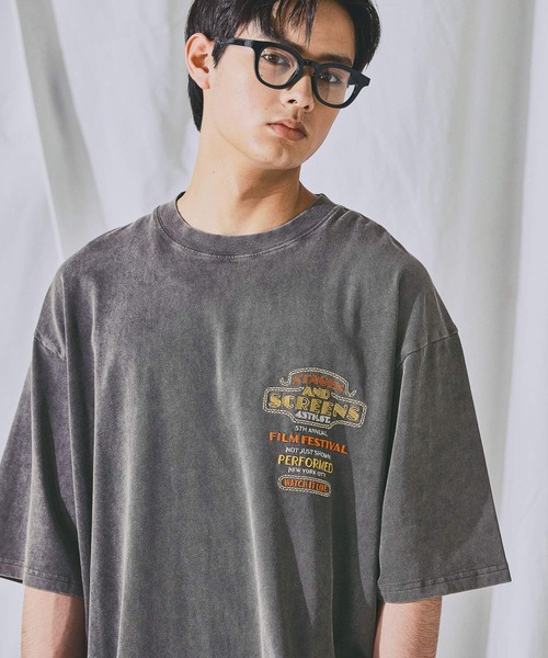 niko and...（ニコアンド）の「ネオン刺繍Tシャツ（Tシャツ/カットソー・メンズ・オフホワイト/ブルー/ブラック/オレンジ・MEDIUM/LARGE）」の3枚目の写真