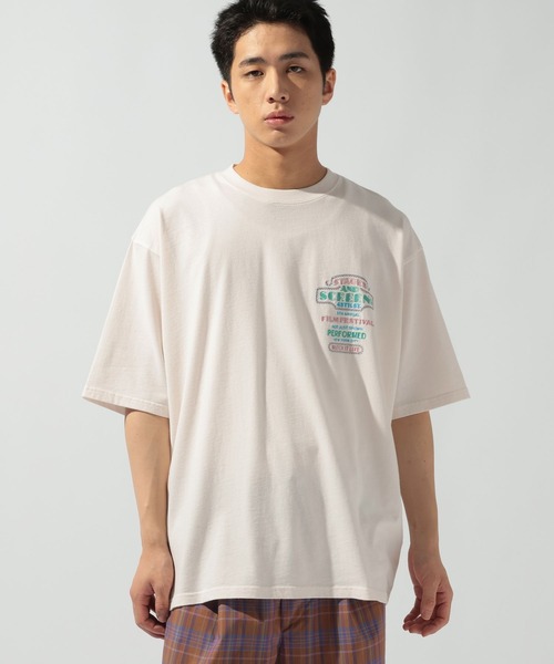niko and...（ニコアンド）の「ネオン刺繍Tシャツ（Tシャツ/カットソー・メンズ・オフホワイト/ブルー/ブラック/オレンジ・MEDIUM/LARGE）」の6枚目の写真