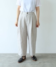 △Hemp/C herringbone back gum pants