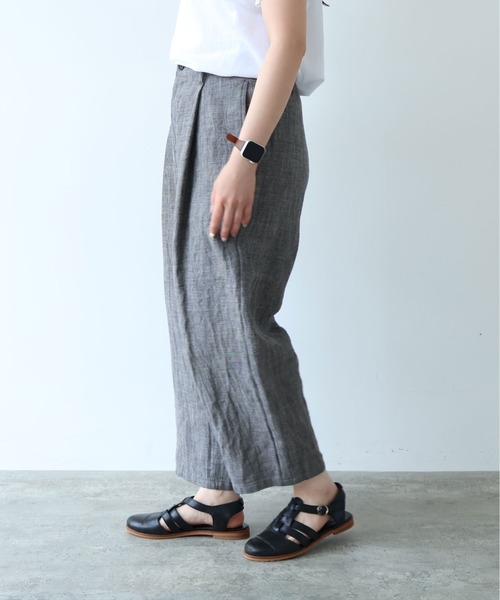 yuni(ユニ )の「△Hemp/C herringbone back gum pants(その他パンツ・レディース・ブラック/ベージュ・S/M)」の13枚目の写真