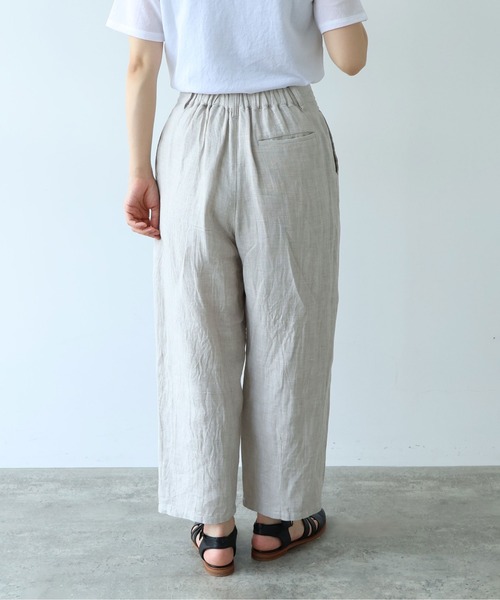yuni(ユニ )の「△Hemp/C herringbone back gum pants(その他パンツ・レディース・ブラック/ベージュ・S/M)」の8枚目の写真