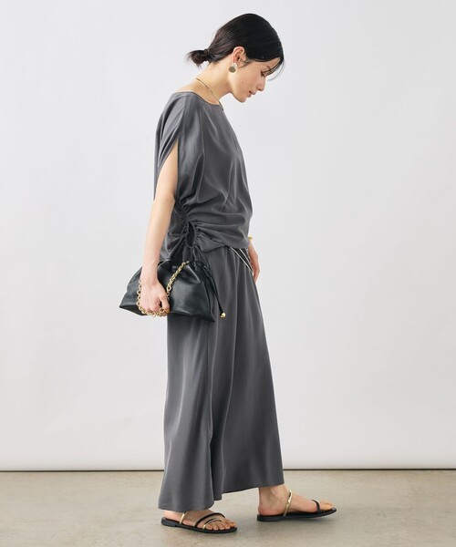 NOLLEY’S（ノーリーズ）の「【WEB限定】《セットアップ対応》ウォッシャブルサンドウォッシュナロスカート（スカート・レディース・チャコールグレー・38/36）」の5枚目の写真