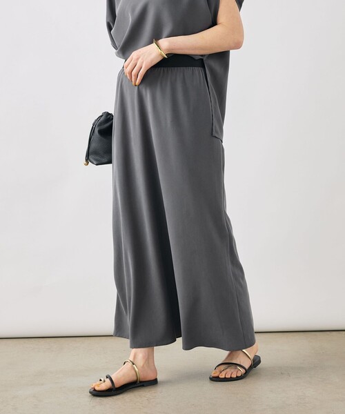 NOLLEY’S（ノーリーズ）の「【WEB限定】《セットアップ対応》ウォッシャブルサンドウォッシュナロスカート（スカート・レディース・チャコールグレー・38/36）」の6枚目の写真