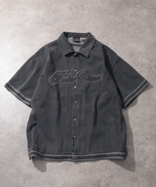 FUBU( フブ)の「【FUBU/フブ】DENIM WARM UP SHIRTS/デニムウォームアップシャツ(シャツ/ブラウス・メンズ・ライトブルー/ブラック・XL/M/L)」の14枚目の写真