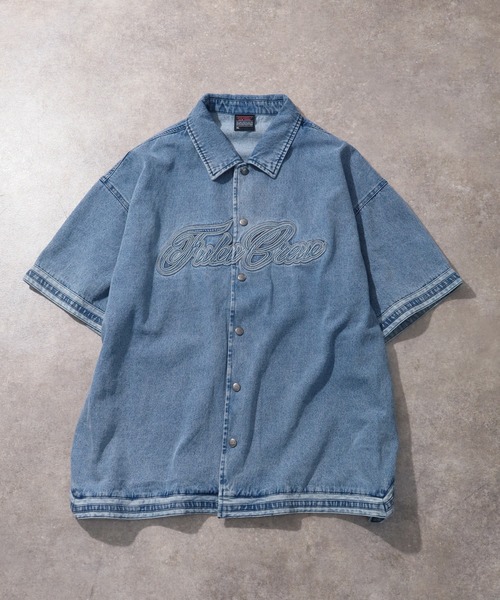 FUBU( フブ)の「【FUBU/フブ】DENIM WARM UP SHIRTS/デニムウォームアップシャツ(シャツ/ブラウス・メンズ・ライトブルー/ブラック・XL/M/L)」の17枚目の写真