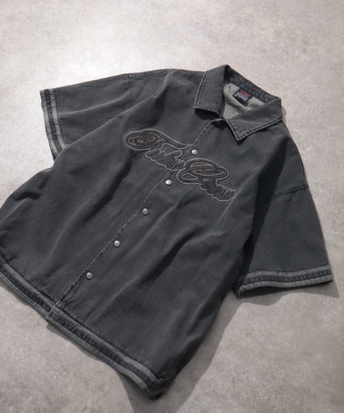 FUBU( フブ)の「【FUBU/フブ】DENIM WARM UP SHIRTS/デニムウォームアップシャツ(シャツ/ブラウス・メンズ・ライトブルー/ブラック・XL/M/L)」の15枚目の写真