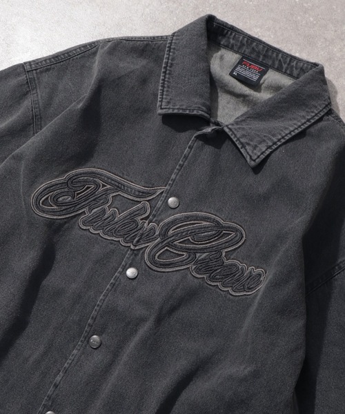 FUBU( フブ)の「【FUBU/フブ】DENIM WARM UP SHIRTS/デニムウォームアップシャツ(シャツ/ブラウス・メンズ・ライトブルー/ブラック・XL/M/L)」の16枚目の写真