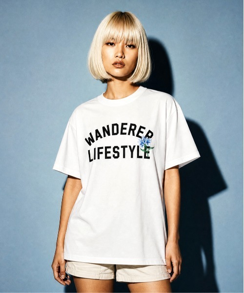 rehacer(レアセル)の「rehacer TEE : Botanical Collage Logo TEE / ボタニカル カレッジロゴ T-shirt(Tシャツ/カットソー・メンズ・ブラック/ホワイト・SMALL/MEDIUM/LARGE/X-LARGE)」の2枚目の写真