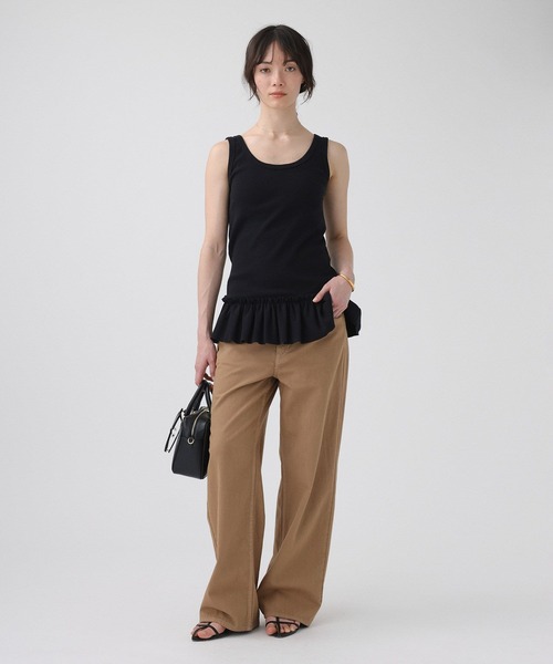 BABYLONE（バビロン）の「ペプラムフリルタンク（タンクトップ・レディース・ホワイト/ブラック・フリー）」の12枚目の写真