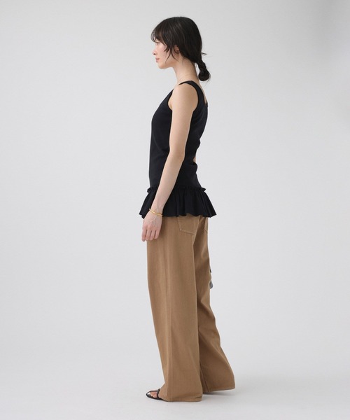 BABYLONE（バビロン）の「ペプラムフリルタンク（タンクトップ・レディース・ホワイト/ブラック・フリー）」の13枚目の写真