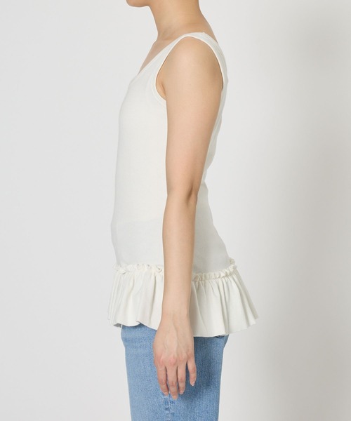 BABYLONE（バビロン）の「ペプラムフリルタンク（タンクトップ・レディース・ホワイト/ブラック・フリー）」の16枚目の写真