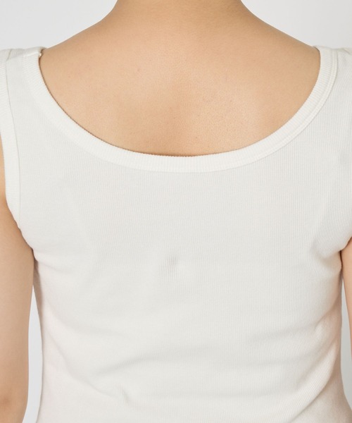 BABYLONE（バビロン）の「ペプラムフリルタンク（タンクトップ・レディース・ホワイト/ブラック・フリー）」の19枚目の写真