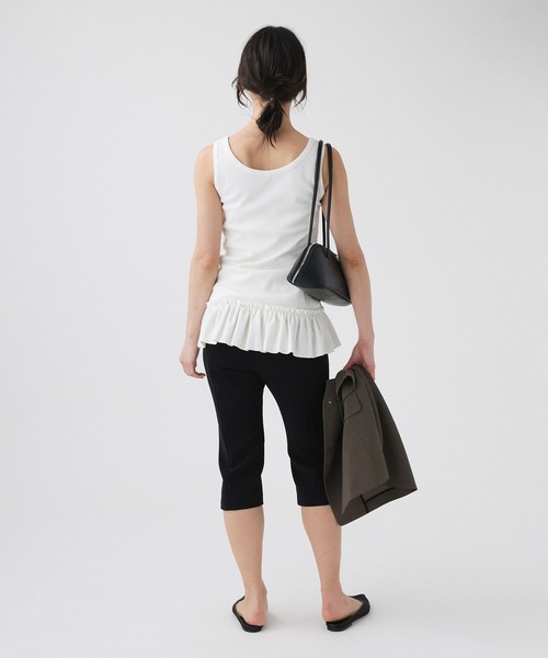 BABYLONE（バビロン）の「ペプラムフリルタンク（タンクトップ・レディース・ホワイト/ブラック・フリー）」の7枚目の写真