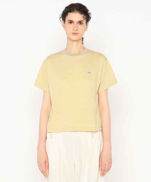 DANTON（ダントン）の「Women's Short Sleeve Cropped T-shirt Stripe（Tシャツ/カットソー・レディース・グレー系その他/イエロー系その他/レッド系その他/ブルー系その他/ブルー系その他5・S/M）」の6枚目の写真