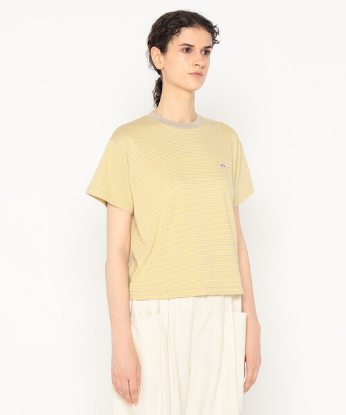 DANTON（ダントン）の「Women's Short Sleeve Cropped T-shirt Stripe（Tシャツ/カットソー・レディース・グレー系その他/イエロー系その他/レッド系その他/ブルー系その他/ブルー系その他5・S/M）」の7枚目の写真