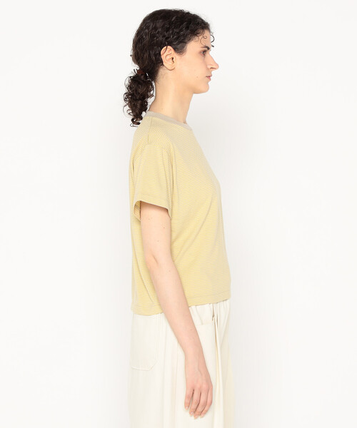 DANTON（ダントン）の「Women's Short Sleeve Cropped T-shirt Stripe（Tシャツ/カットソー・レディース・グレー系その他/イエロー系その他/レッド系その他/ブルー系その他/ブルー系その他5・S/M）」の8枚目の写真