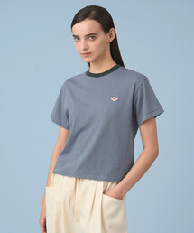 Women's Short Sleeve Cropped T-shirt Stripe