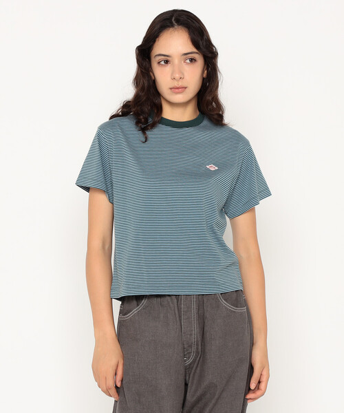 DANTON（ダントン）の「Women's Short Sleeve Cropped T-shirt Stripe（Tシャツ/カットソー・レディース・グレー系その他/イエロー系その他/レッド系その他/ブルー系その他/ブルー系その他5・S/M）」の15枚目の写真