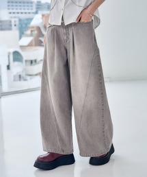 【S/M 2サイズ展開】クロスダブルアソートカコウデニムパンツ(HARE)