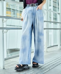 HARE | 【S/M 2サイズ展開】クロスダブルアソートカコウデニムパンツ(HARE)(デニムパンツ)